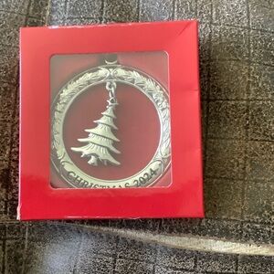 Festive Silver Christmas Tree Ornament Nickel plated 2024